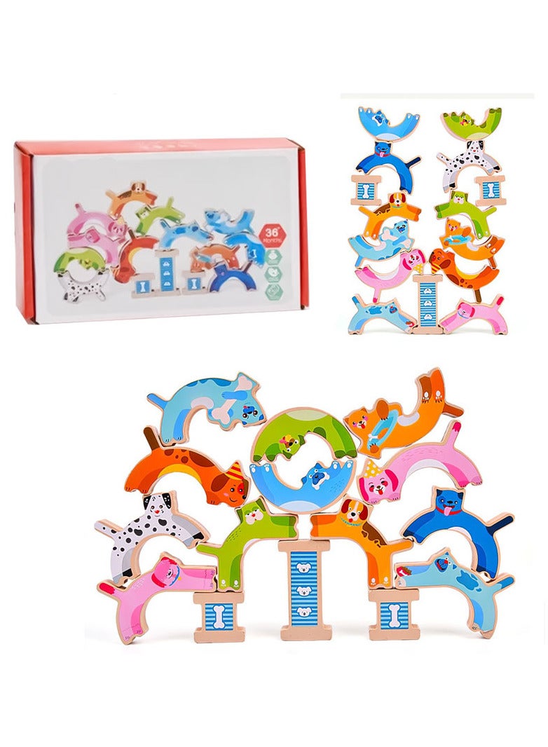 Toy wood animals balance