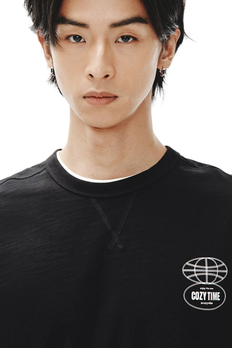 H&M  Loose Fit Printed cotton vest top for Men | Best Price UAE