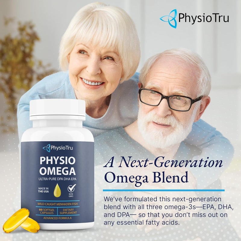 PhysioTru Physio Omega 2400mg Fish Oil with Omega 3 Fatty Acid Supplement  Heart  Brain Health Supplements for Adults  NonGMO Burpless Light Citrus Flavor Sustainably Sourced  60 Softgels 30Day Supply - Image 3