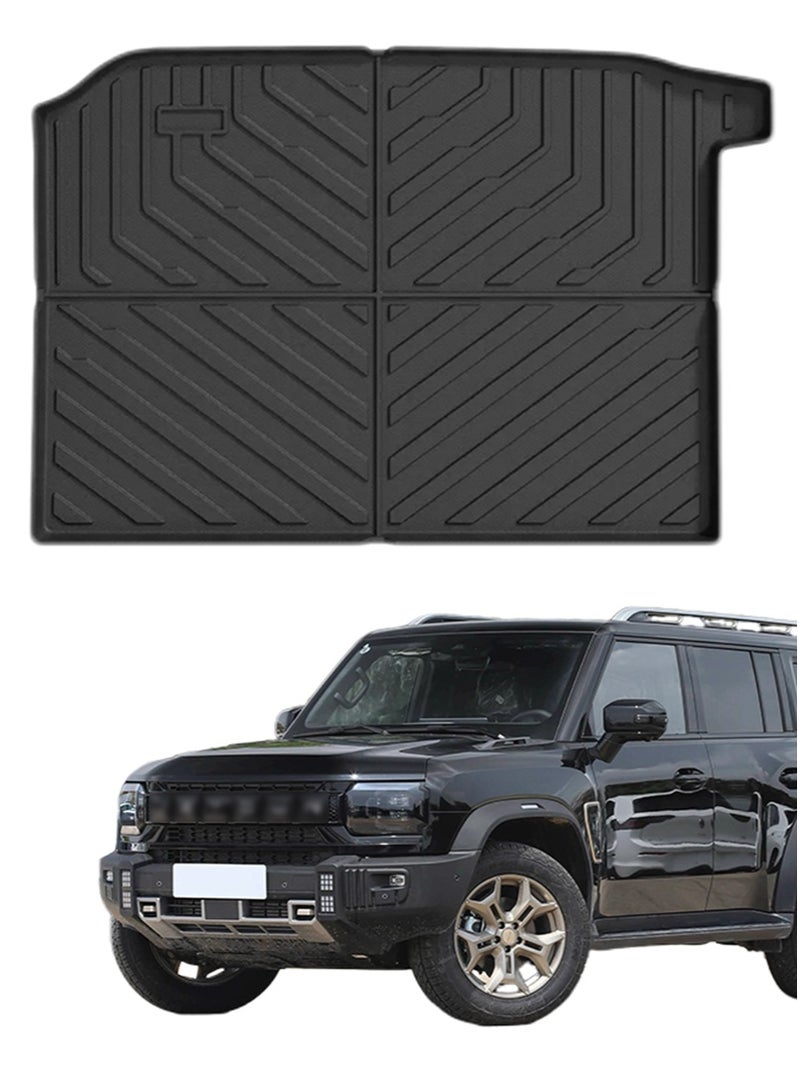 JETOUR Automobile floor mat accessories, suitable for Jetour T2 gasoline car and hybrid car trunk mat, wear-resistant, easy to clean, high-end, material: TPE. - Image 1