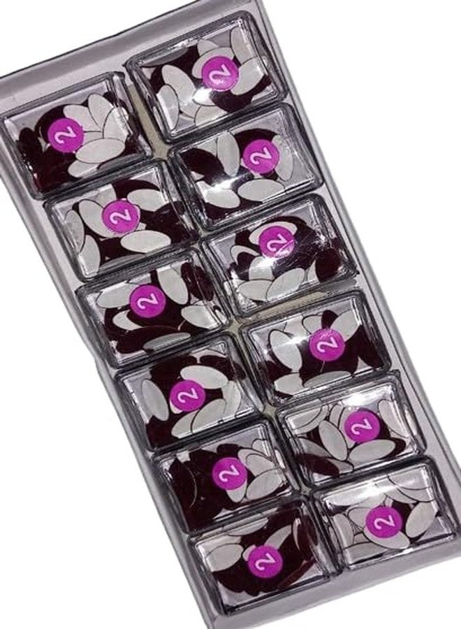 BIG OVAL MAROON COLOR BINDI NO:1 Velvet for Girls and Women (pack of 12 Pices) - Image 2