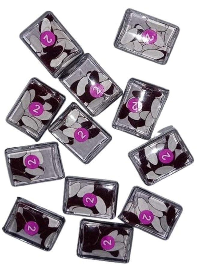 BIG OVAL MAROON COLOR BINDI NO:1 Velvet for Girls and Women (pack of 12 Pices) - Image 3