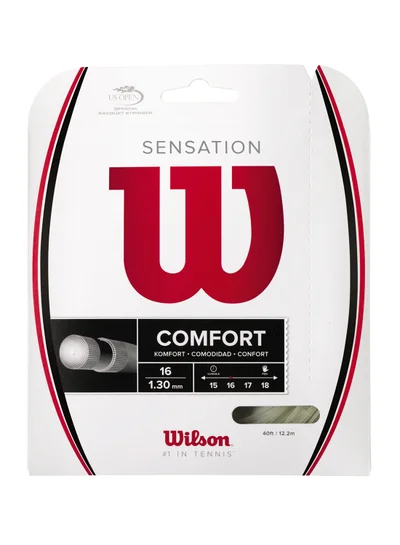 Wilson Sensation Tennis String Gauge 16 (1.34mm) - Set 40 ft / 12.2 m, Clear
