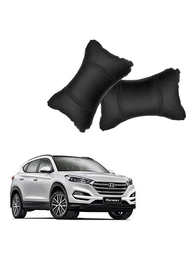 Adroitz Adroitz Black Universal Neck Rest Pillow Faux Leather Material in Football Design for All Cars_1535  - Image 1