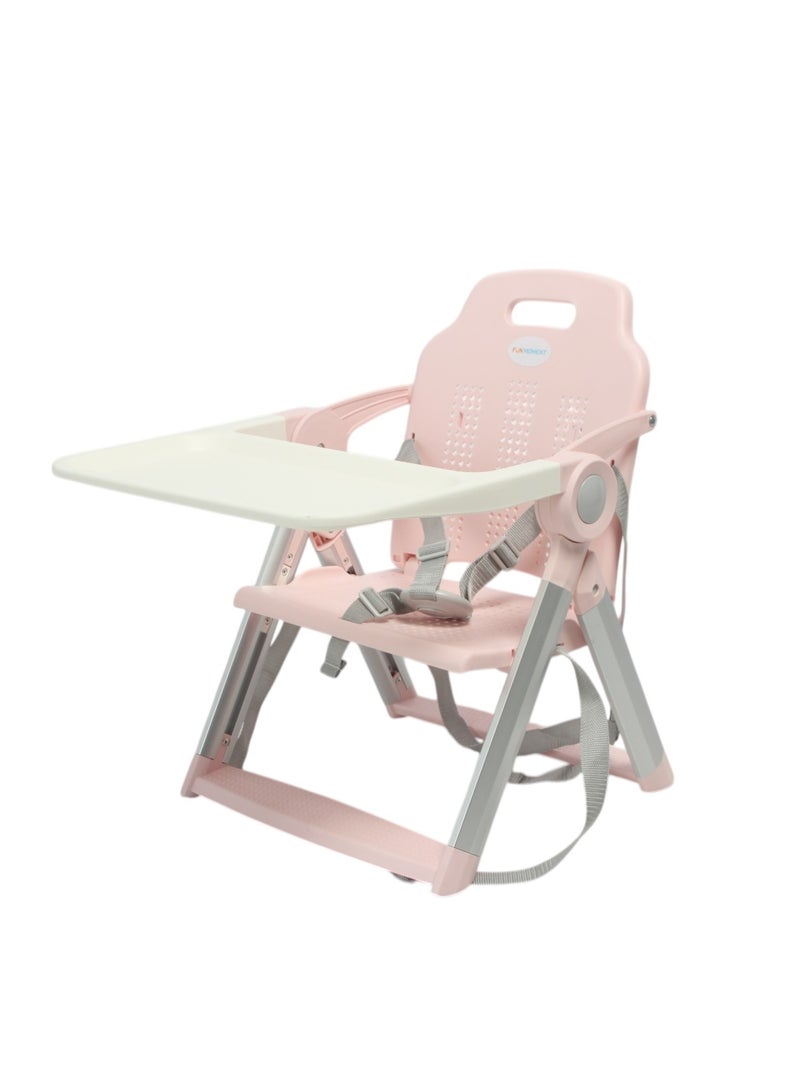 لحظة مرح كرسي طعام للاطفال قابل للطي مع حزام امان وصينية سهلة التنظيف والازالة - Image 1