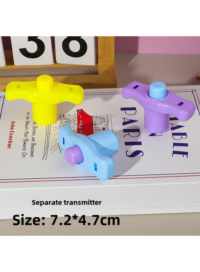 Children's Luminous Lotus Gyro Toy Strawberry Gyro Launch Kindergarten Baby Gift Stall Small Toys Wholesale-Color:Launcher - One Random Color - Image 1