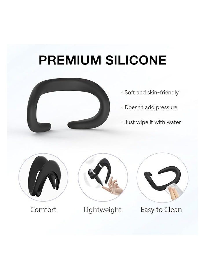 Raxoom Promass VR Silicone Face Pad Cover for Quest 3 Headset Accessories, VR Face Cushion Pad Mask for Quest 3 Headset Face Pad (Black)  - Image 2