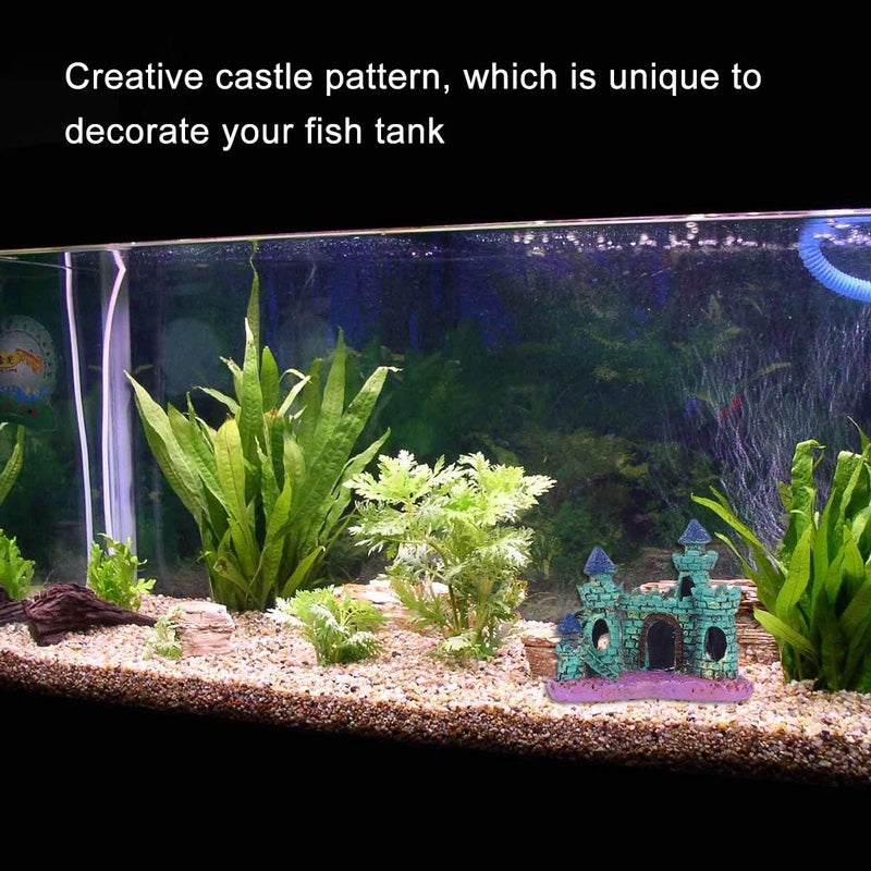 klarako Fish Tank Landscaping Ornaments Castle Villa Aquarium Decoration (Green) - Image 4