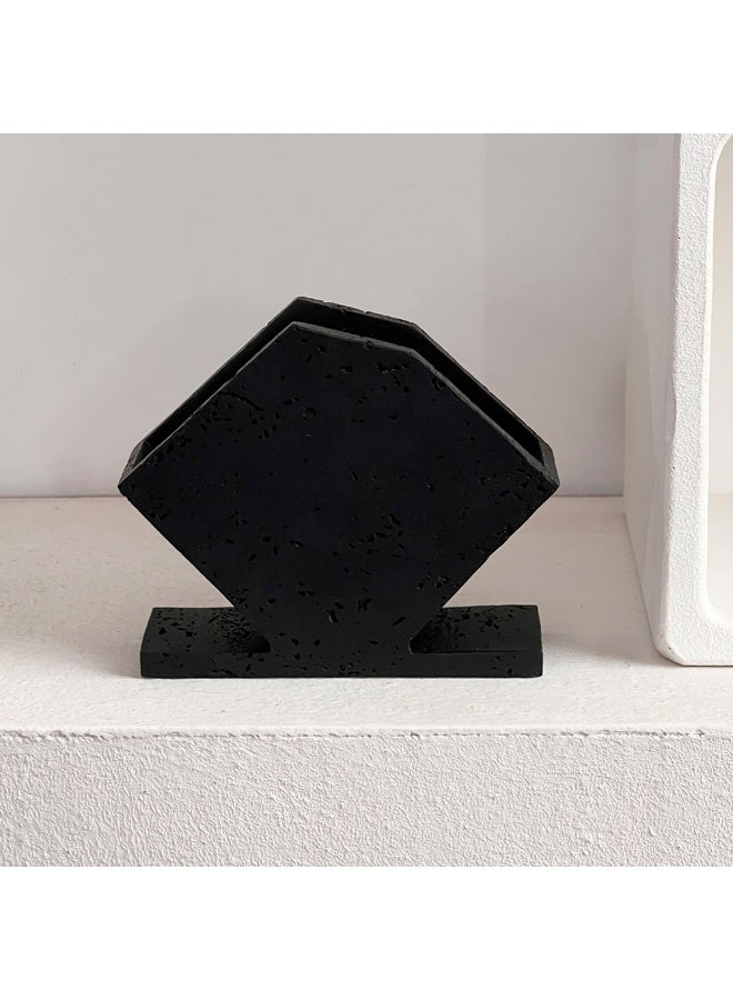 1pcs Modern And Fashionable Tissue Box, Table Marble Napkin Holder, Natural Limestone Texture Home Decoration, Suitable For Modern Farmhouse Decoration, Bathroom Accessories, Homes, Kitchens, And Restaurants - Image 2