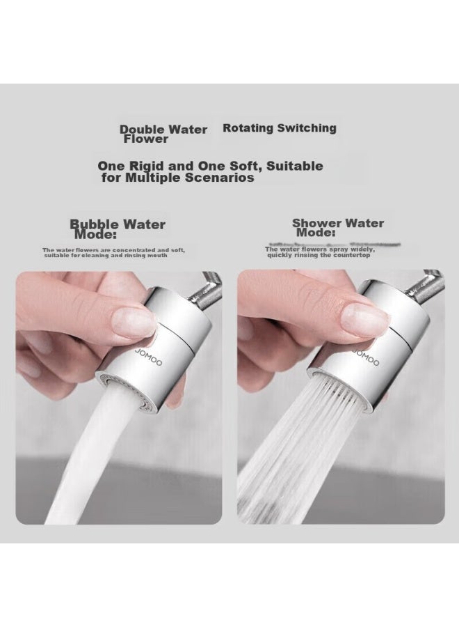 Jomoo Splash-proof Filter, 720-degree nidirectional Dual-function Curved Foot Aerator Extension Head, 02308-1c - Image 4