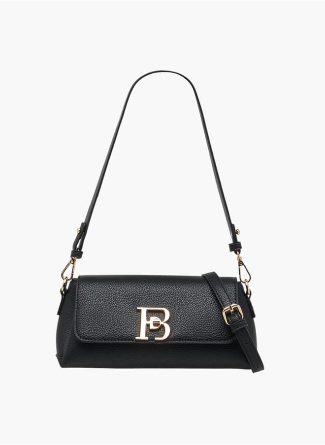 Flora Bella By Shoexpress Women's Logo Accent Crossbody Bag with Twist Lock Closure and Detachable Strap  - Image 1
