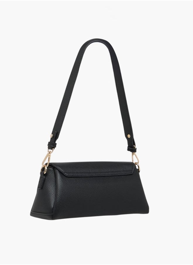 Flora Bella By Shoexpress Women's Logo Accent Crossbody Bag with Twist Lock Closure and Detachable Strap  - Image 3