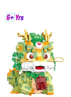 SYOSI Auspicious Dragon 2024 Building Set for Adults，Small Cute Animals Lion Dance Auspicious Lunar New Year Home Decor,STEM Educational Toys Theme for Kid Boy Girl Adult 877 Pcs  - Image 1