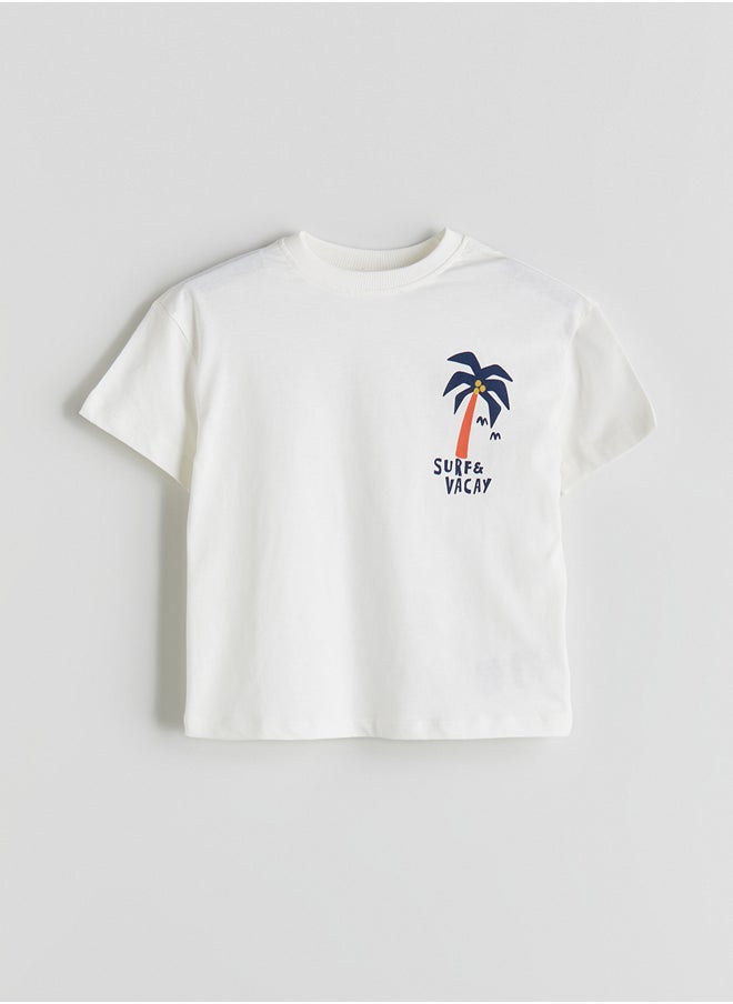 LC WAIKIKI Crew Neck Printed Boy T-Shirt and Shorts 2 Pack Summer  - Image 2