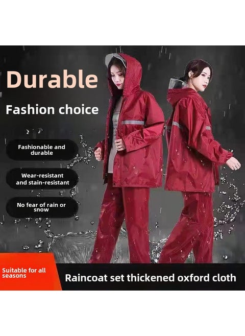 Waterproof Reflective Raincoat Suit for Cycling Zaohong single layer/suit [double brim] without pocket