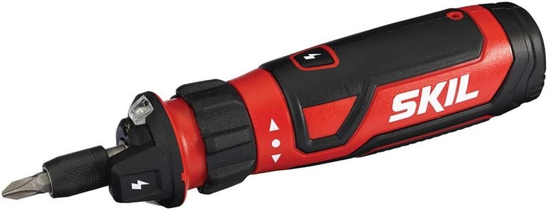 SKIL Rechargeable 4V Cordless Screwdriver with Circuit Sensor Technology Includes 45pcs Bit Set, USB Charging Cable, Carrying Case - SD561204 - Image 3
