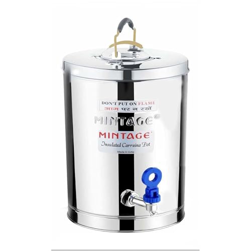 Mintage Desire Tea Container 7.5 Liters Stainless Steel Insulated | Leakproof Durable | Heat Retention Lightweight | Beverage Preservation | Teapot Dispenser Jar | Canteen Chai Kettle - Image 1