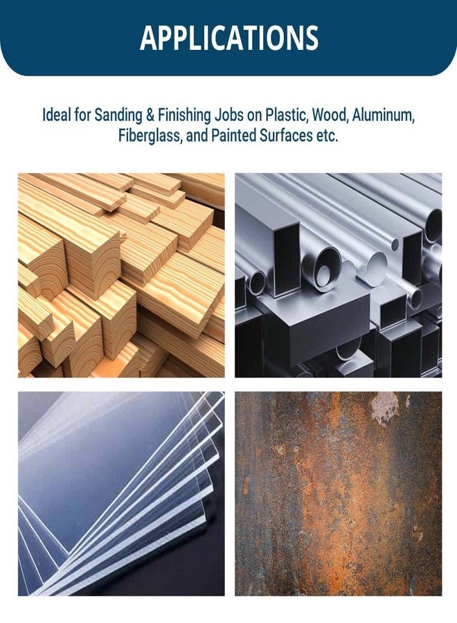 كاشطة القياس أقراص صنفرة عشوائية مدارية لاصقة ذاتية اللصق من Benchmark Abrasives مقاس 5 بوصات مصنوعة من الزركونيا الممتازة بدون ثقوب، مناسبة لصنفرة وتلميع المعادن والخشب والألياف الزجاجية (عبوة من 10 قطع) - حبيبات 40 - Image 4