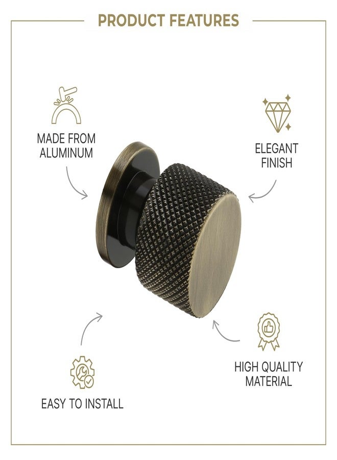 LAPO 10 Piece Drawer Knobs for Cabinet, Wardrobe, and Dresser - Stylish & Durable Aluminum Door Knob Handle for Kitchen, Bathroom, and Furniture (Antique Finish) - Image 3