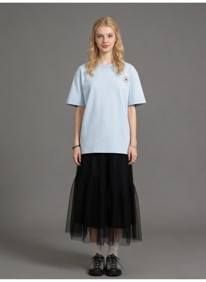 CONVERSE Men's and women's t-shirts, high-grade cotton loose short sleeves, round converse logo, men's and women's retro street clothes. Heavy cotton up to 300G. - Image 5