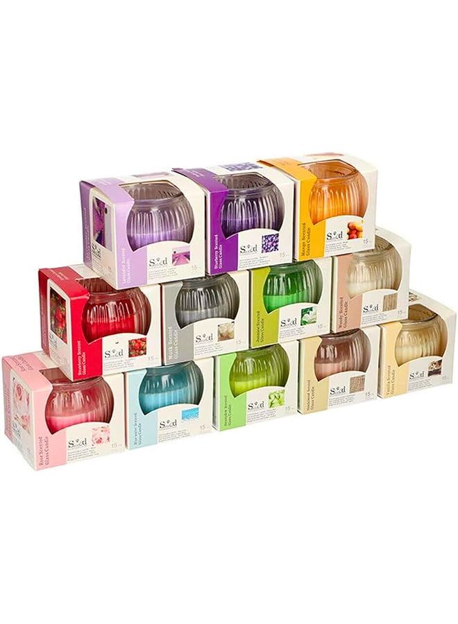 The Bros Scented Candles Gift Set 12pcs, Soy Wax Aromatherapy Glass Candle Gift Set, Ginger Flower, Lotus, Jasmine, Tea, Lilac, Peony&Cherry for Bath Yoga Sleep Festival Wedding Party (Pack of 6)  - Image 1
