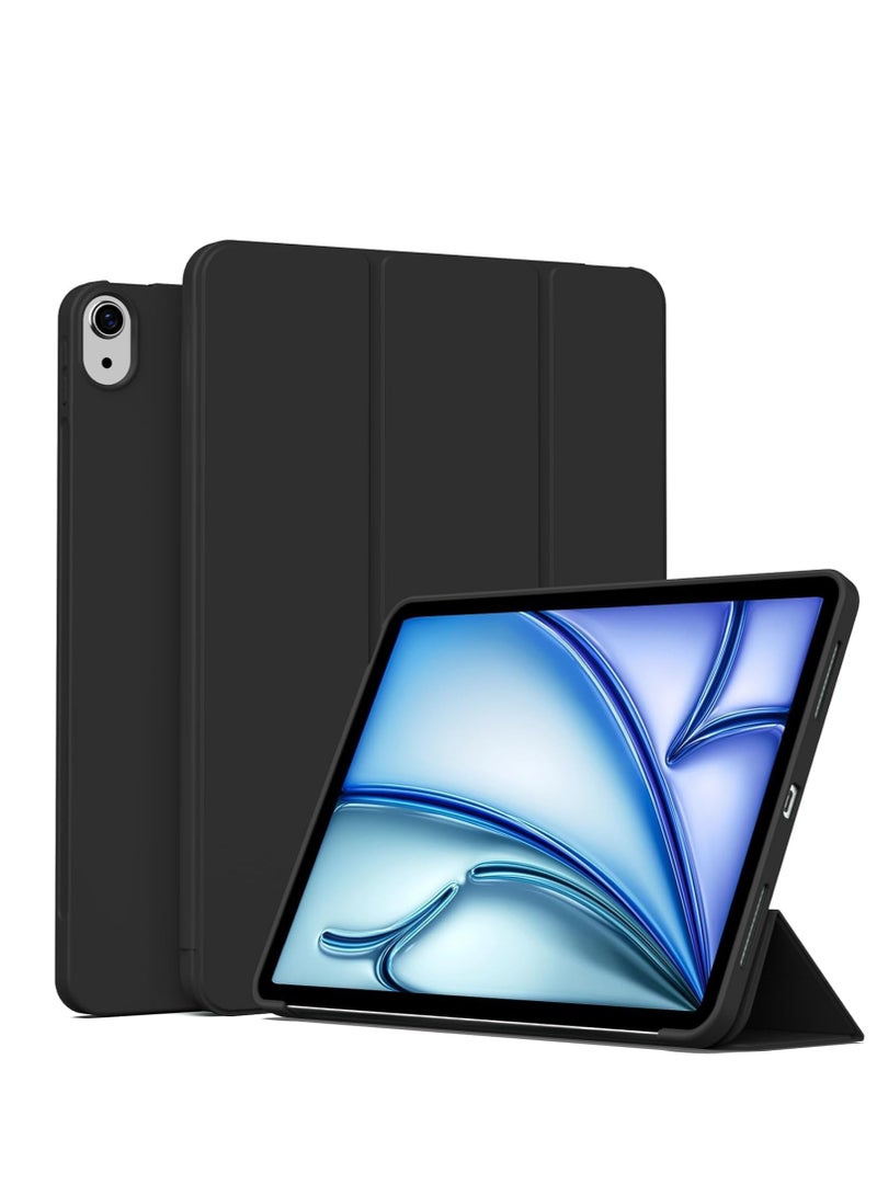 ELTRAZONE Case for iPad Air 11 Inch M2 2024, iPad Air 5th/4th Gen (10.9 Inch, 2022/2020) – Lightweight Thin Soft TPU Back Protective Case with Auto Sleep/Wake, Smart Folio Cover black - Image 1