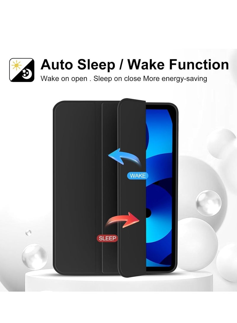 ELTRAZONE Case for iPad Air 11 Inch M2 2024, iPad Air 5th/4th Gen (10.9 Inch, 2022/2020) – Lightweight Thin Soft TPU Back Protective Case with Auto Sleep/Wake, Smart Folio Cover black - Image 3