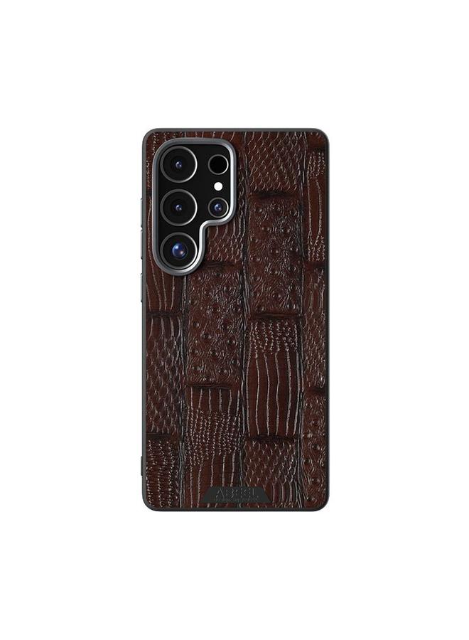 S-TOP Case For Samsung Galaxy S25 Ultra 5G ABEEL Beast Pattern 6D Micro-Embossed MagSafe Genuine Leather Phone Case - Image 2