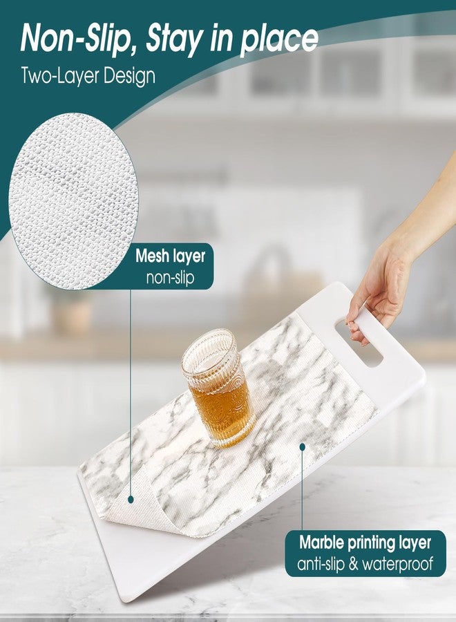 Windimiley Drawer and Shelf Liner, Non-Adhesive Kitchen Cabinet Liners,Strong Grip Non-Slip Waterproof Washable Mats,Durable Bathroom Cupboard Shelves Mat, Dresser White Stripes, 12 in x 10 FT - Image 2