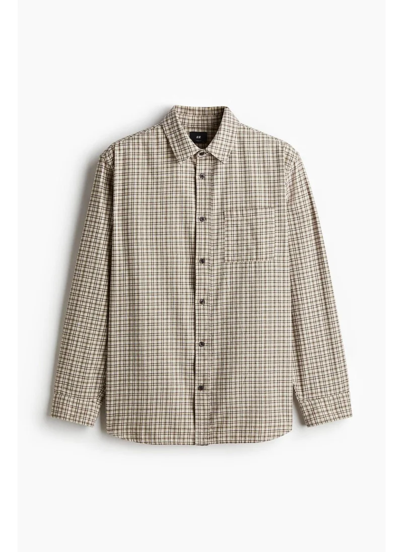اتش اند ام Loose Fit Flannel shirt