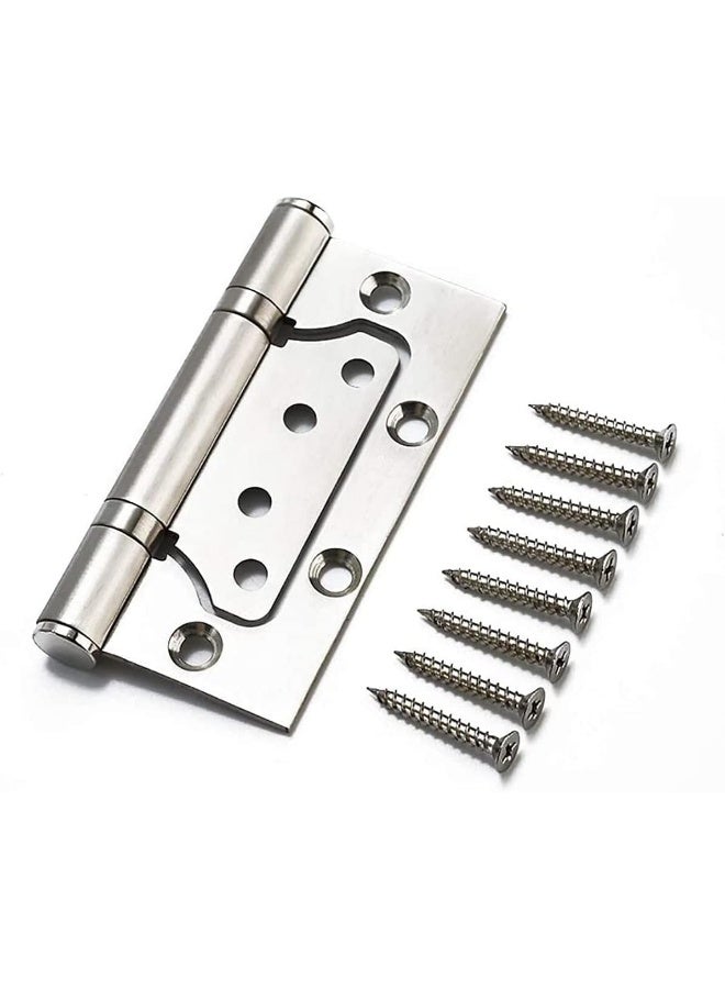 NJM Center Open Cut Hinges Non Mortise Door 4"x3", 2 Piece Pack With Screws - Image 1