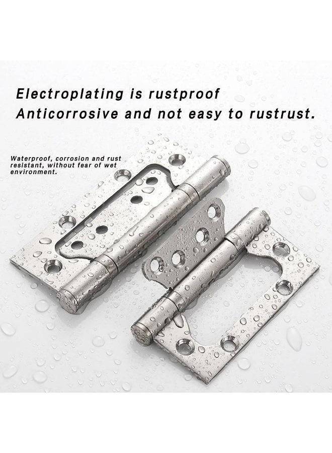 NJM Center Open Cut Hinges Non Mortise Door 4"x3", 2 Piece Pack With Screws - Image 4