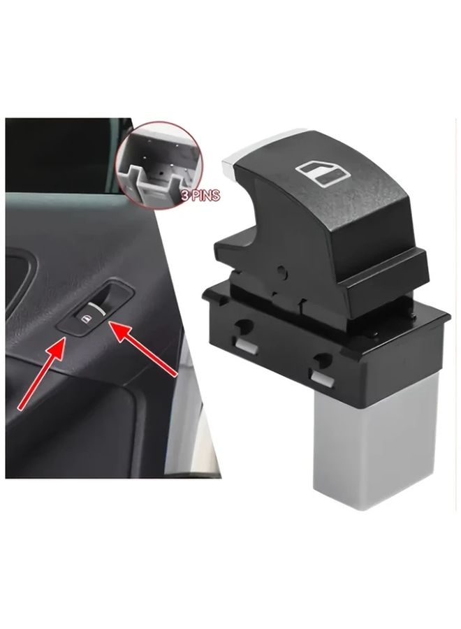 Black Electric Power Window Switch Control Button For Volkswagen Jetta Tiguan Golf MK5 MK6 Passat Touran For Seat MK2 5K0959855 No Battery Included - Image 1