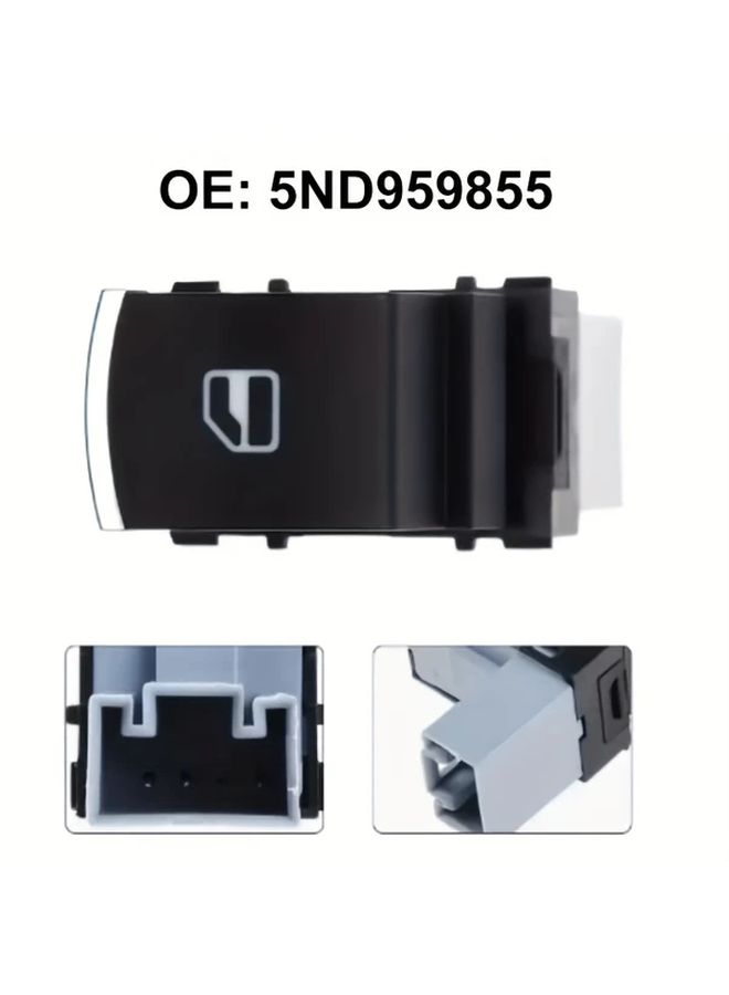 Black Electric Power Window Switch Control Button For Volkswagen Jetta Tiguan Golf MK5 MK6 Passat Touran For Seat MK2 5K0959855 No Battery Included - Image 3