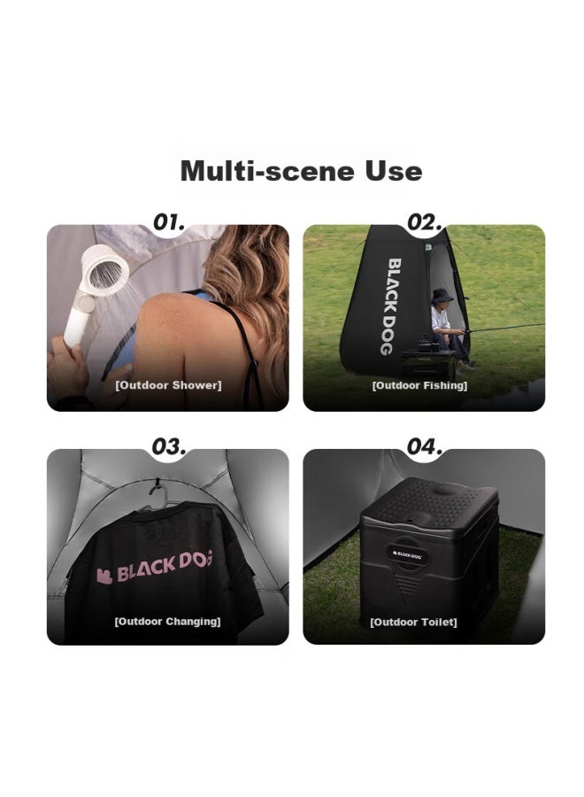 Black Dog Foldable Lightweight Camping Tent For Outdoor Camping, Portable Shower, Mobile Toilet, Changing Clothes And Swimming - Image 2