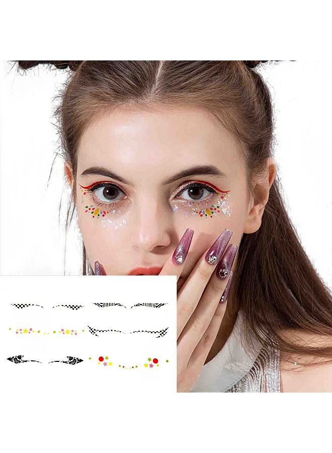 1 Sheets Of Eye Liner Sticker Multicolour - Image 1