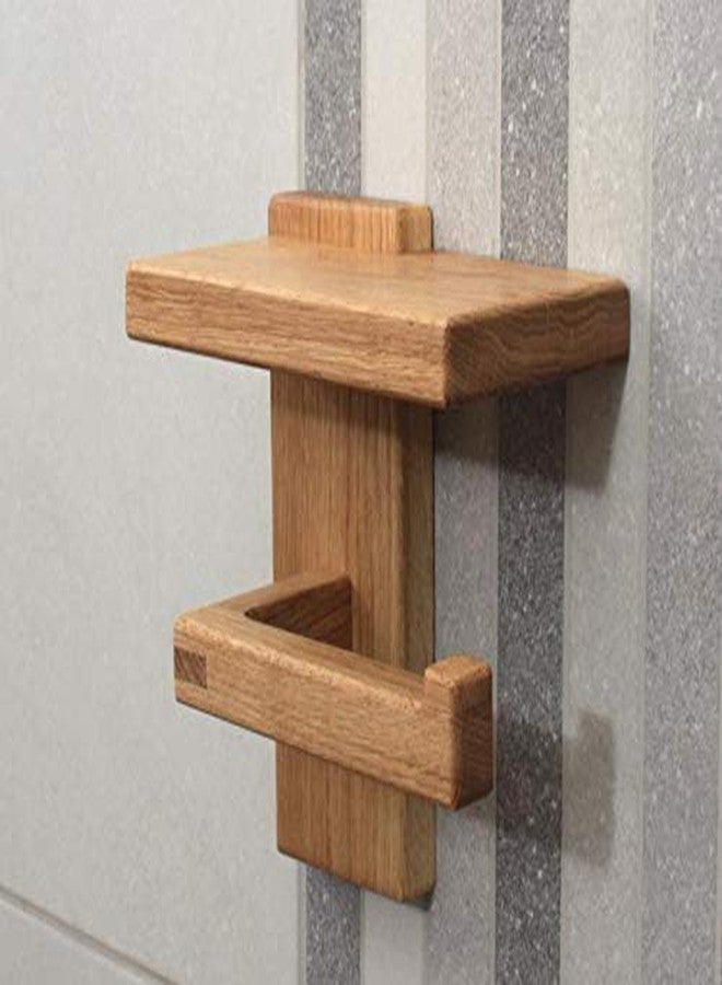 VM DECOR Bathroom Storage Wooden Wall Shelf - Image 3