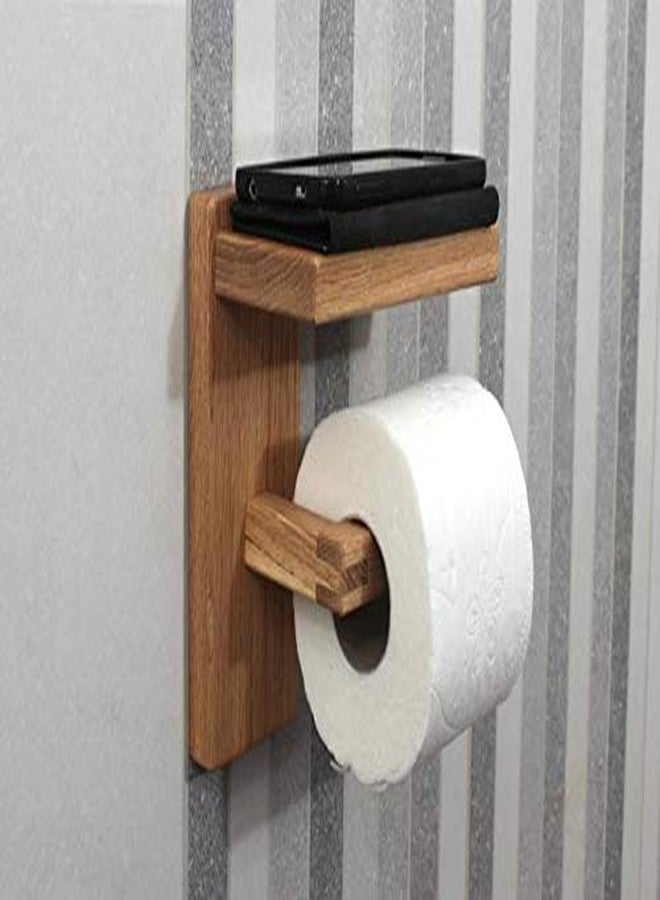 VM DECOR Bathroom Storage Wooden Wall Shelf - Image 1