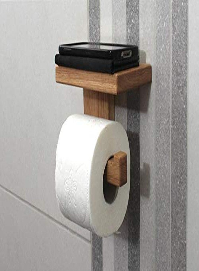 VM DECOR Bathroom Storage Wooden Wall Shelf - Image 2