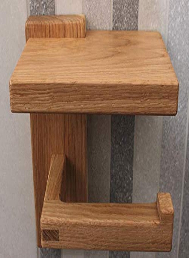 VM DECOR Bathroom Storage Wooden Wall Shelf - Image 4