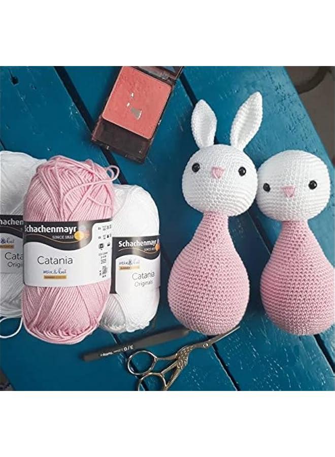 Arabest 【 Set of 2 Skeins 】 Catania Schachenmayr Originals 100% Mercerized Cotton Yarn, Total 3.52 Oz. Each 1.76 Oz (50g) / 136 Yrds (125 m) Amigurumi Yarn Fine-Sport 2 (226 Lilac) - Image 5