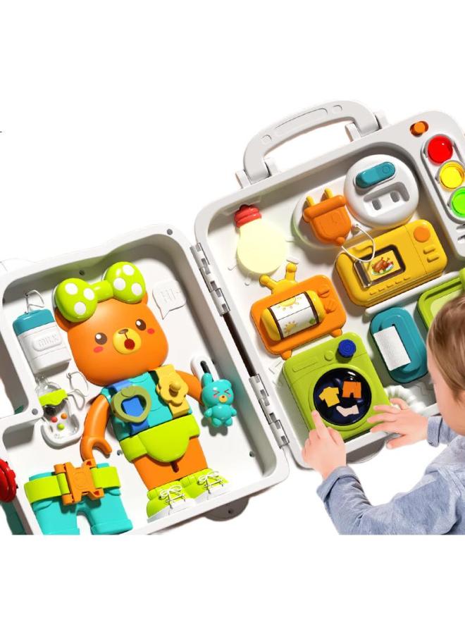 Xst Baby Busy Board, Montessori Early Education Toy House, Fine Motor Skills Training, Montessori Book, Baby Steering Wheel, Birthday - Image 3