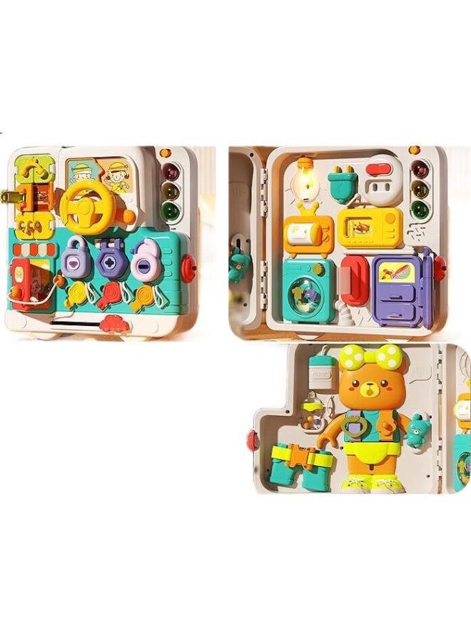 Xst Baby Busy Board, Montessori Early Education Toy House, Fine Motor Skills Training, Montessori Book, Baby Steering Wheel, Birthday - Image 2