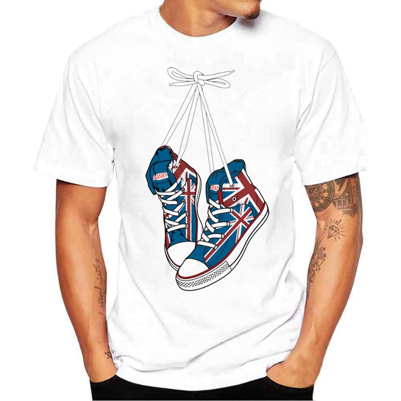 All Flags 3D Short-Sleeved T-Shirt Men's Round Neck Short-Sleeved Large Size Trendy S - Image 1