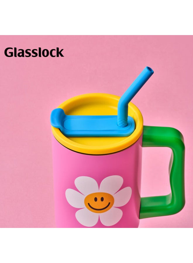 Glasslock & Wigglewiggle Co-branded Cartoon Insulated Straw Cup For Men And Women Carrying Insulated Cup 900ml - Image 3