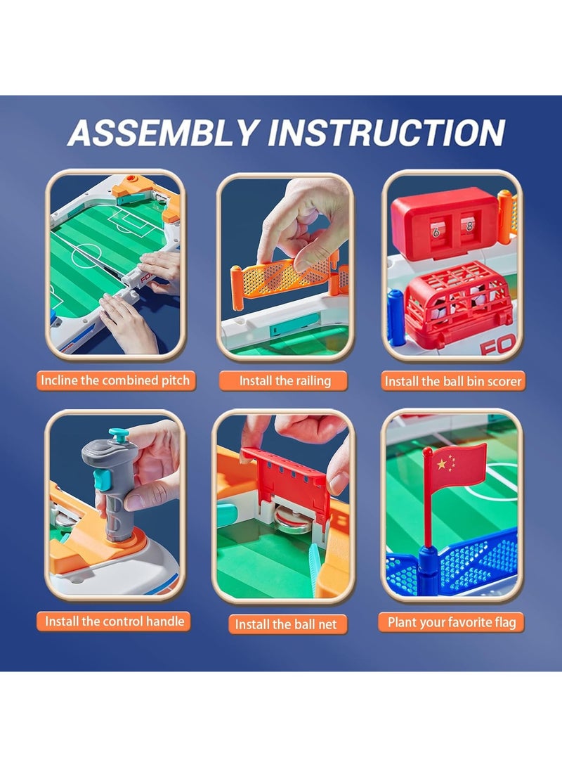 Interactive Table Football Game for Youngsters 2 in 1 Parent-Youngsters Puzzle Board Game Plastic Frame, Luck Based Soccer Toy for Boys Ages 3-8, Football Toys  - Image 4