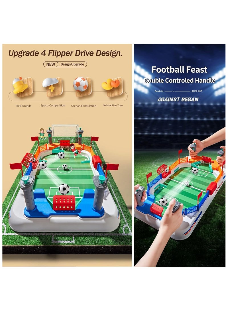Interactive Table Football Game for Youngsters 2 in 1 Parent-Youngsters Puzzle Board Game Plastic Frame, Luck Based Soccer Toy for Boys Ages 3-8, Football Toys  - Image 3