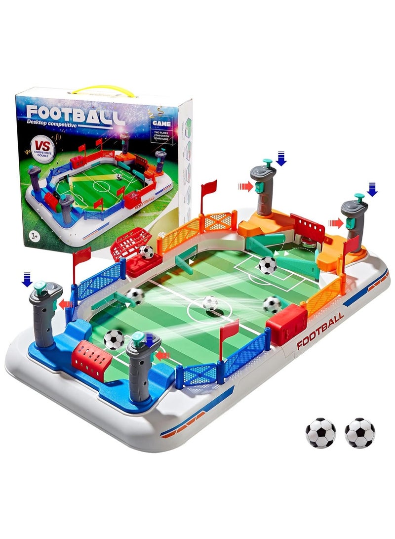 Interactive Table Football Game for Youngsters 2 in 1 Parent-Youngsters Puzzle Board Game Plastic Frame, Luck Based Soccer Toy for Boys Ages 3-8, Football Toys  - Image 1