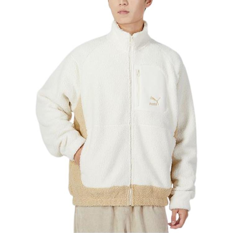PUMA Das CC Stand Collar Jacket 'White' - Image 3