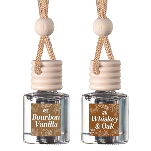 CE CRAFT CANDECraftCo Car Air Hanging Fragrance Oil Car Auto Freshener for Essential Oils Scents Fragrance Aromatherapy Automobile Diffuser Long Lasting Bourbon Vanilla Whiskey Oak - Image 1